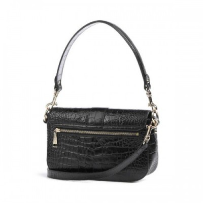 Lancaster Exotic Croco CN Shoulder bag embossed cow leather black