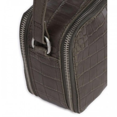 Burkely Cool Colbie Crossbody bag embossed leather dark green