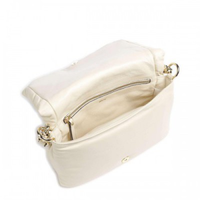 Abro Piuma_Lucido Puffer Shoulder bag fine grain cow leather ivory