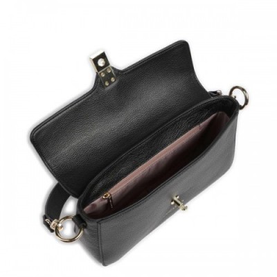 Lancaster Foulonné Milano Shoulder bag grained cow leather black