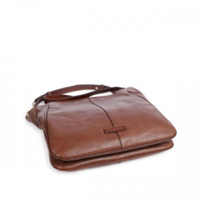 The Bridge Elisabetta Handbag grained leather brown