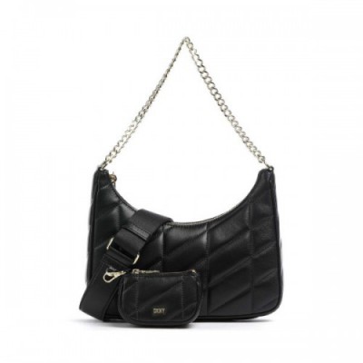 DKNY Betty Shoulder bag lamb leather black