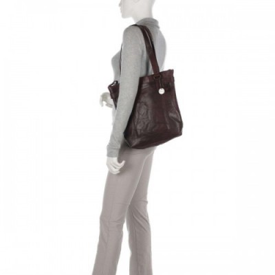 Spikes & Sparrow Bronco Tote bag fine grain leather dark brown