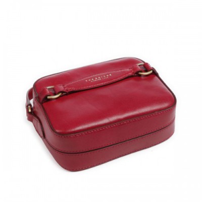 The Bridge Bettina Crossbody bag fine grain cow leather red