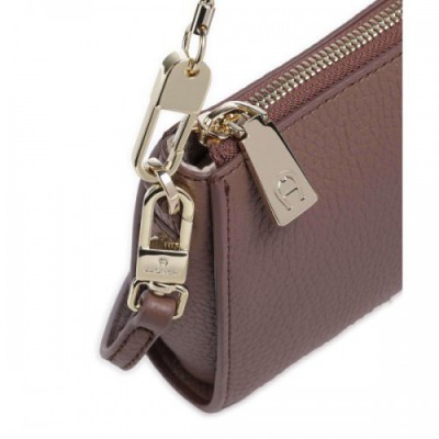 Aigner Ivy S Shoulder bag grained cow leather brown