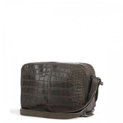 Burkely Cool Colbie Crossbody bag embossed leather dark green