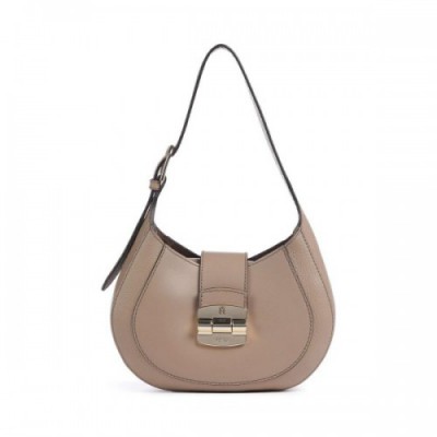 Furla Club 2 S Hobo bag grained leather taupe