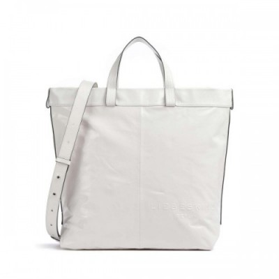 Liebeskind Elvira Paper Touch Crinkle L Handbag grained leather white