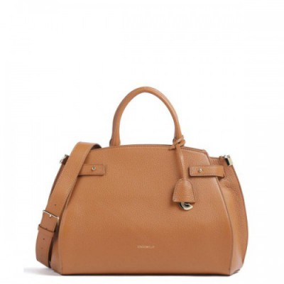 Coccinelle Kliche Handbag grained cow leather brown