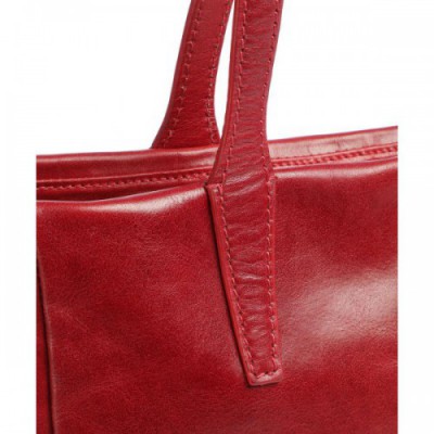 Giudi Tote bag grained leather red