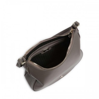 Aigner Diadora M Hobo bag grained cow leather brown