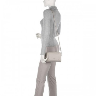 JOOP! Estate Casta Crossbody bag grained leather light grey