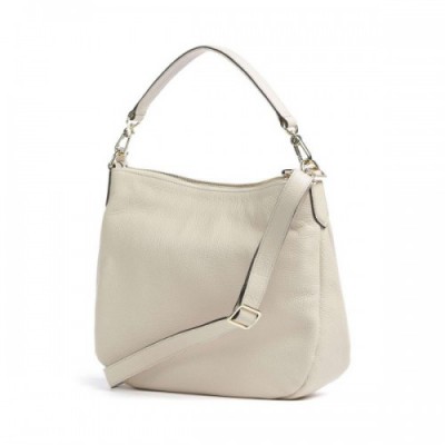 Abro Adria Juna Hobo bag grained cow leather beige