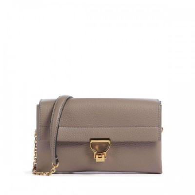 Coccinelle Arlettis Crossbody bag grained leather taupe