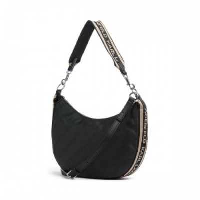 Karl Lagerfeld K/Moon Small Hobo bag recycled polyester, polyurethane black