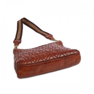 Campomaggi Shoulder bag grained cow leather cognac