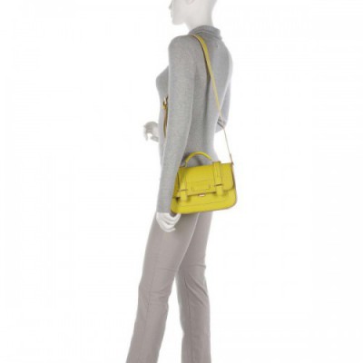 The Bridge Ester Handbag fine grain cow leather yellow