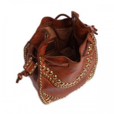 Campomaggi Bucket bag grained cow leather cognac