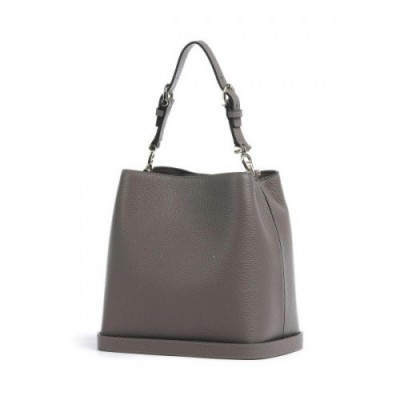 Aigner Delia S Bucket bag grained cow leather brown