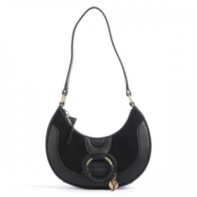 See by Chloé Hana Shoulder bag grained cow leather, brushed cow leather black