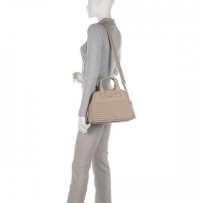 Mandarina Duck I-Con Handbag grained calfskin taupe