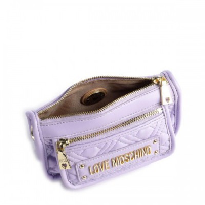 Love Moschino Quilted Shoulder bag synthetic lavender