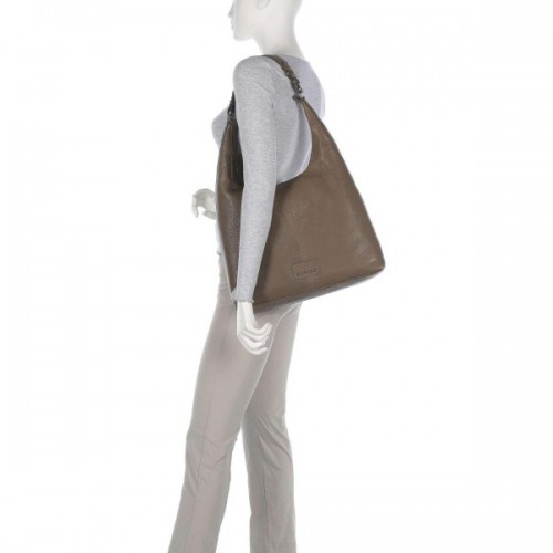 Burkely Light Gray Hobo Leather online bag