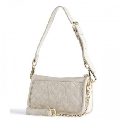 Love Moschino Quilted Shoulder bag synthetic ivory