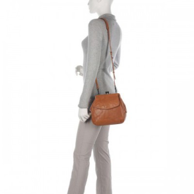 Aunts & Uncles Grandma's Luxury Club Mrs. Cake Pop Crossbody bag fine grain cow leather cognac