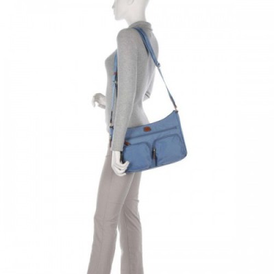 Brics X-Collection Shoulder bag recycled nylon blue