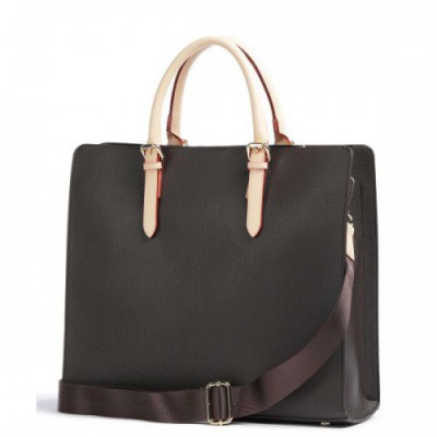 Bugatti Ella Handbag grained cow leather dark brown