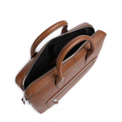 BOSS Highway Briefcase 15″ grained cow leather brown