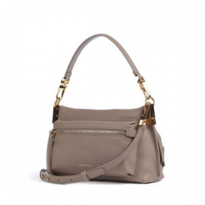 Coccinelle Hyle Shoulder bag grained leather taupe