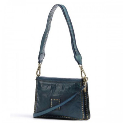 Campomaggi Shoulder bag grained cow leather petrol