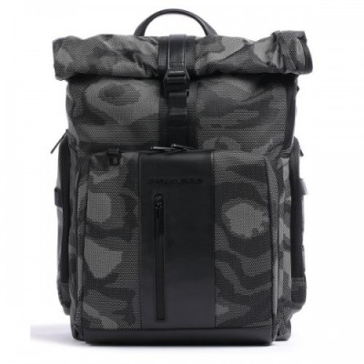 Piquadro BRIEF2 Backpack 15″ nylon black/grey