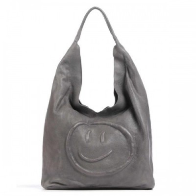 Taschendieb Wien Marxergasse 1 Hobo bag grained cow leather grey