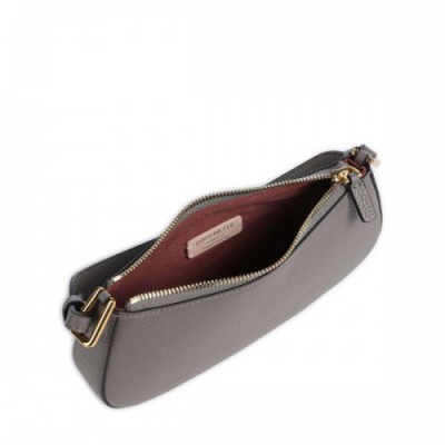 Coccinelle Merveille Shoulder bag grained leather grey