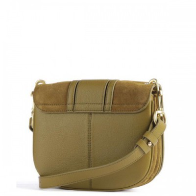 See by Chloé Hana Small Crossbody bag grained cow leather, brushed cow leather olive-green